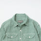 EMPIRE & SONS L/S UTILITY WORK SHIRT COTTON LINEN GINGHAM CHECK - GREEN