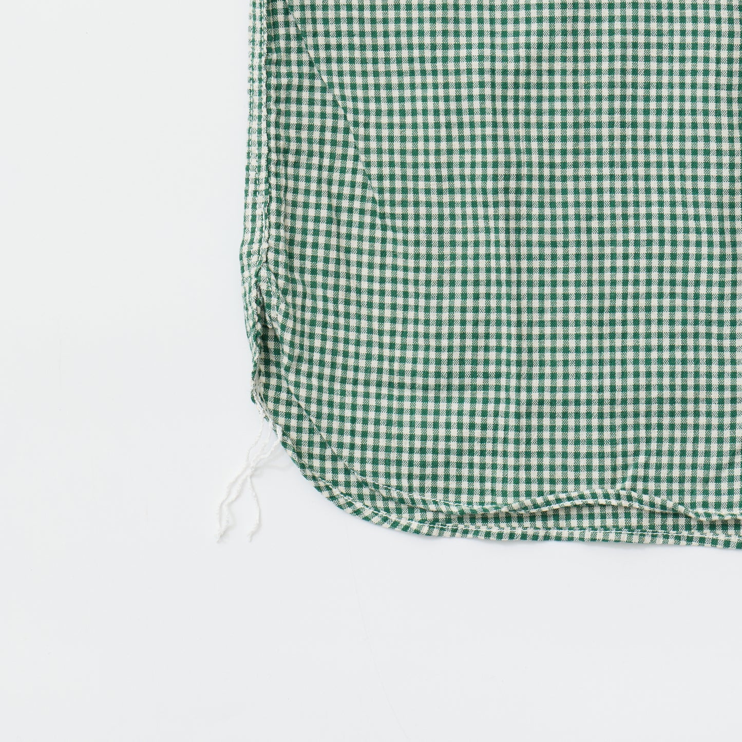 EMPIRE & SONS L/S UTILITY WORK SHIRT COTTON LINEN GINGHAM CHECK - GREEN