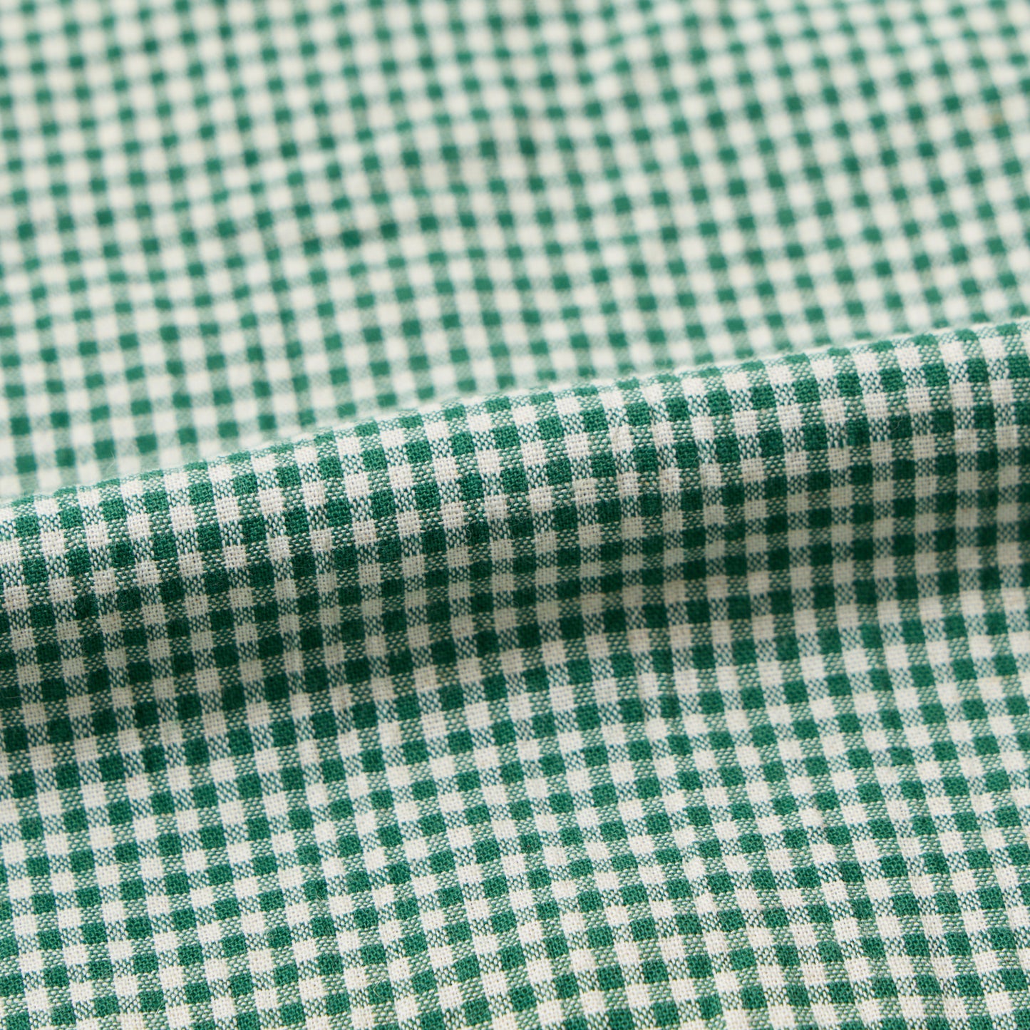 EMPIRE & SONS L/S UTILITY WORK SHIRT COTTON LINEN GINGHAM CHECK - GREEN