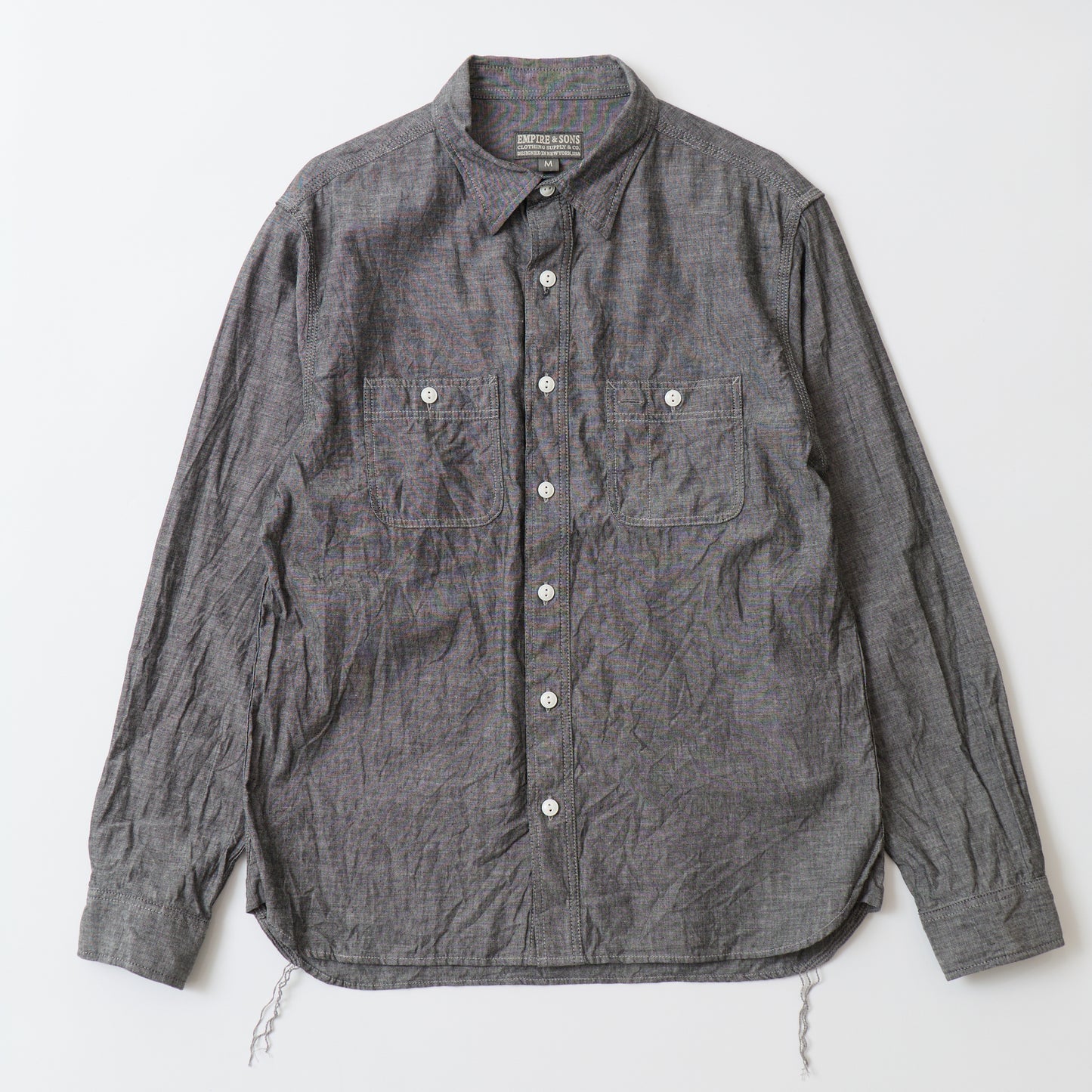 EMPIRE & SONS L/S WORK SHIRT VINTAGE BLACK CHAMBRAY