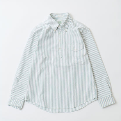 KEATON CHASE USA L/S CLASSIC FIT PULLOVER BD SHIRT CANDY STRIPE - SUPIMA MIXED CLASSIC OXFORD