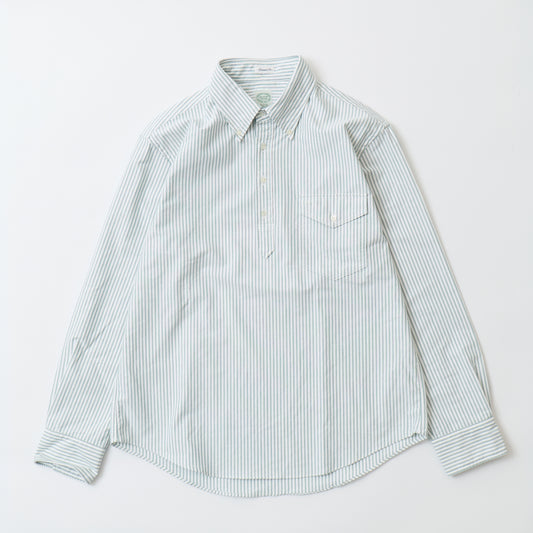 KEATON CHASE USA L/S CLASSIC FIT PULLOVER BD SHIRT CANDY STRIPE - SUPIMA MIXED CLASSIC OXFORD