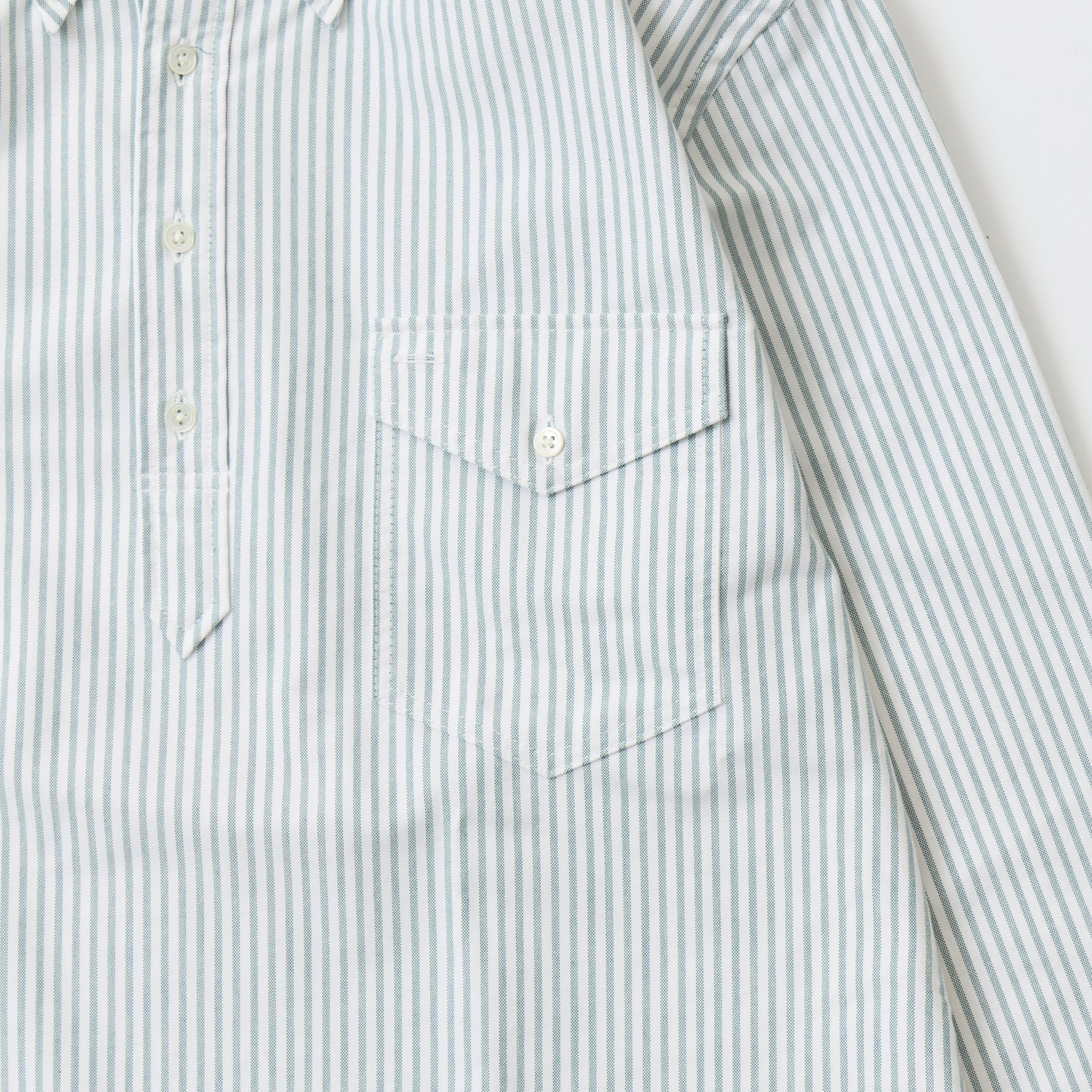 KEATON CHASE USA L/S CLASSIC FIT PULLOVER BD SHIRT CANDY STRIPE - SUPIMA MIXED CLASSIC OXFORD