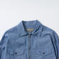 EMPIRE & SONS HALF ZIP WORK SHIRT - CHAMBRAY