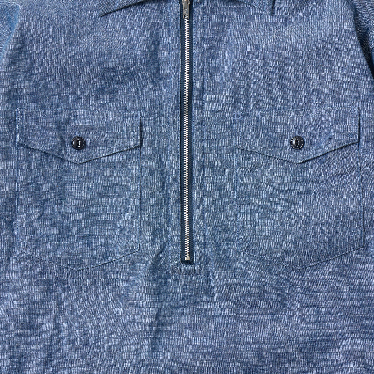 EMPIRE & SONS HALF ZIP WORK SHIRT - CHAMBRAY