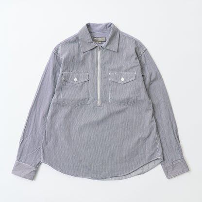 EMPIRE & SONS HALF ZIP WORK SHIRT - HICKORY STRIPE