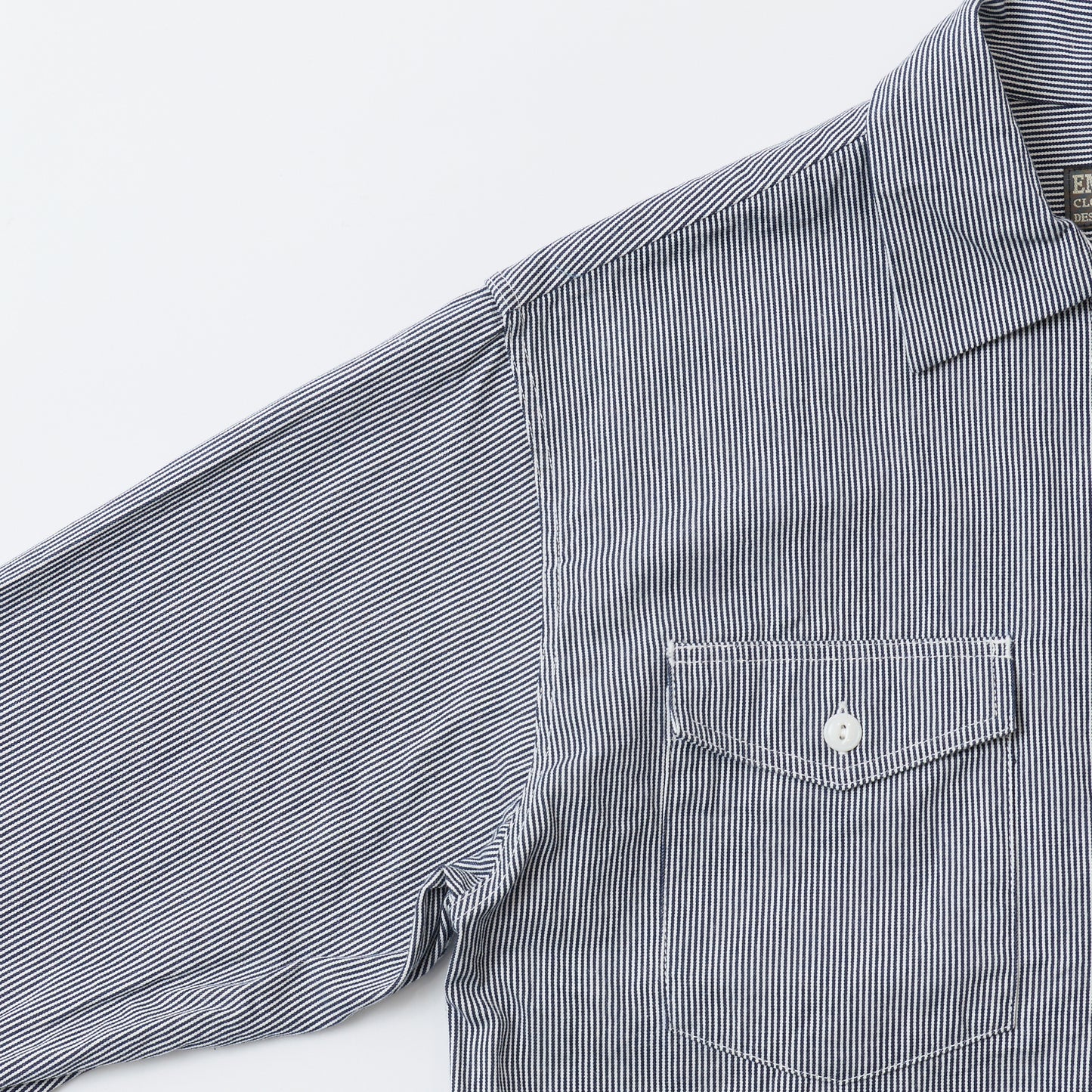 EMPIRE & SONS HALF ZIP WORK SHIRT - HICKORY STRIPE