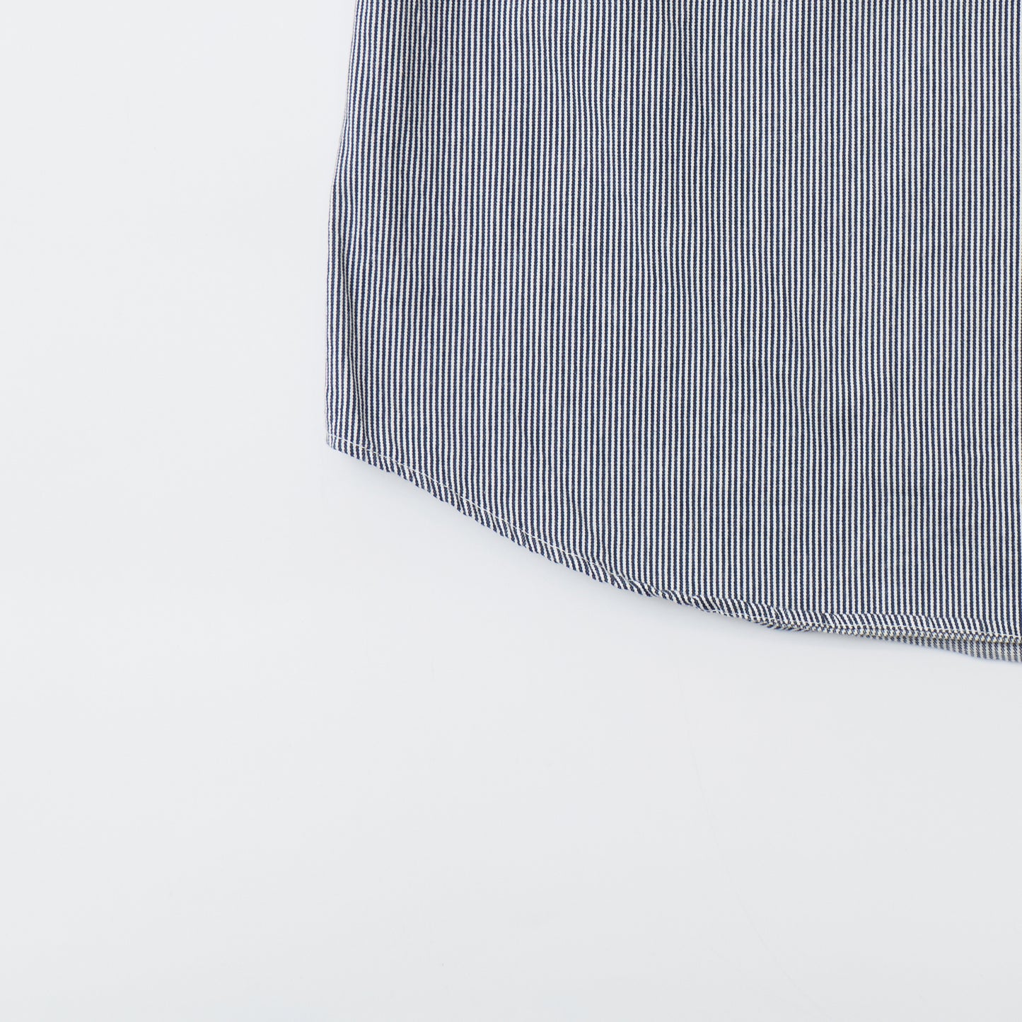 EMPIRE & SONS HALF ZIP WORK SHIRT - HICKORY STRIPE