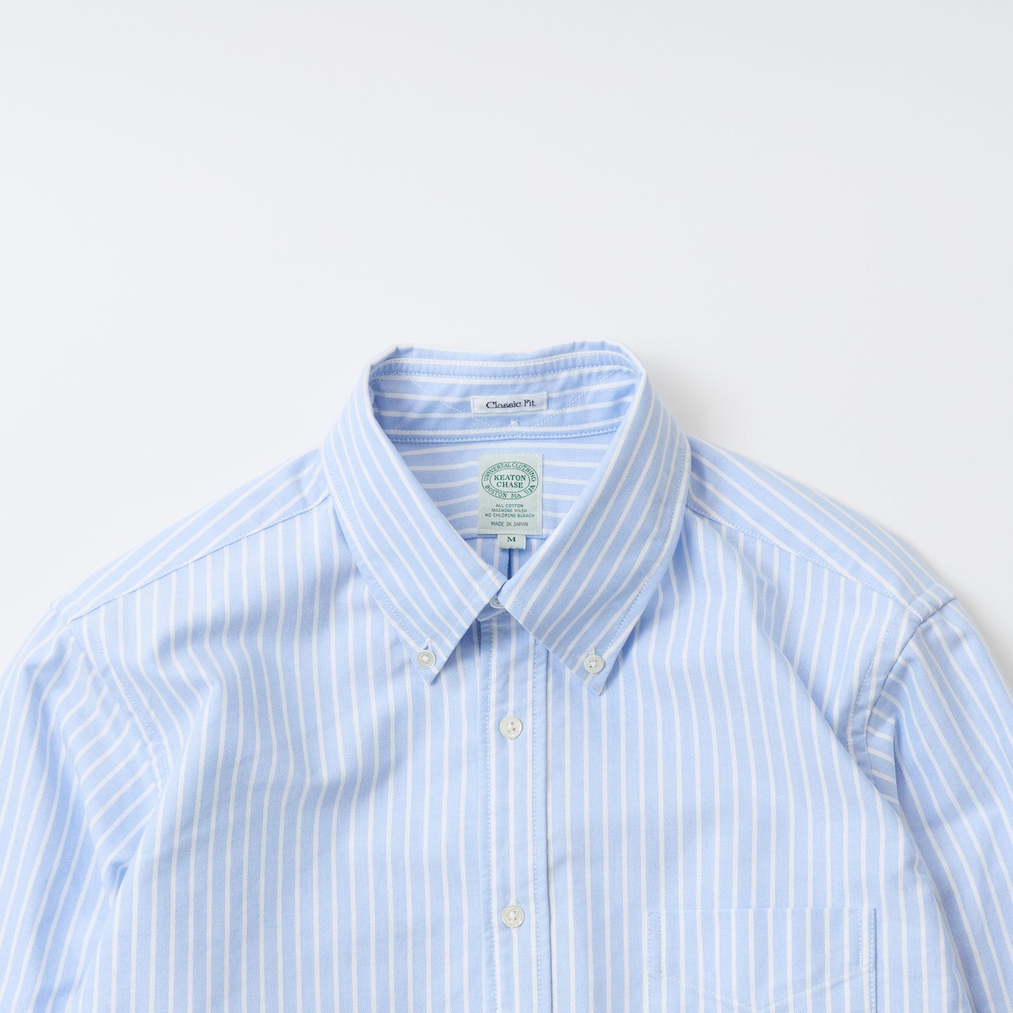 KEATON CHASE USA L/S CLASSIC FIT BD SHIRT STRIPE - SUPIMA MIXED CLASSIC OXFORD