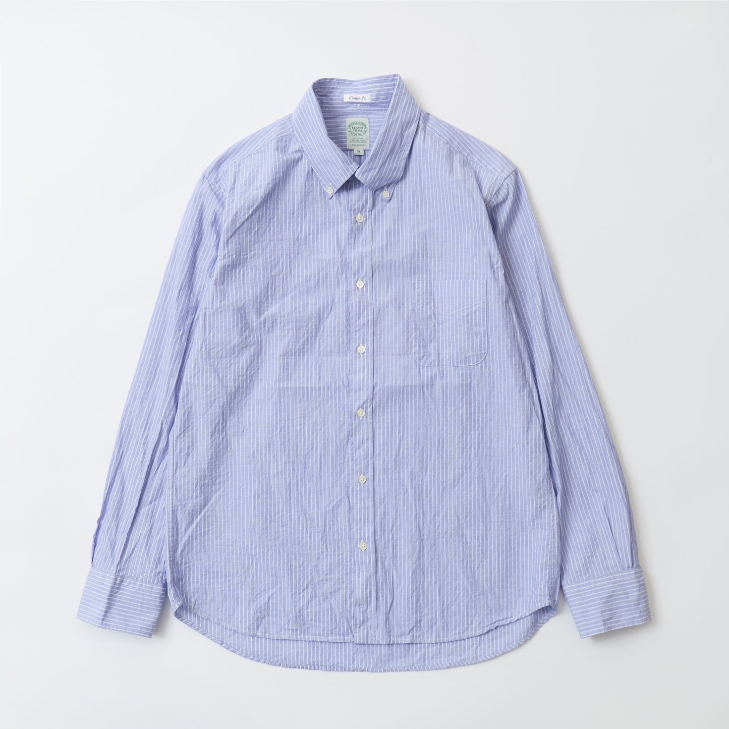 KEATON CHASE USA L/S FULLOPEN CLASSIC FIT BD SHIRT - END ON END STRIPE