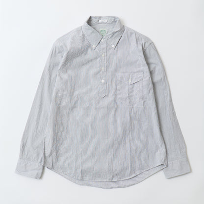 KEATON CHASE USA L/S PULLOVER CLASSIC FIT BD SHIRT - CODE WEAVE STRIPE