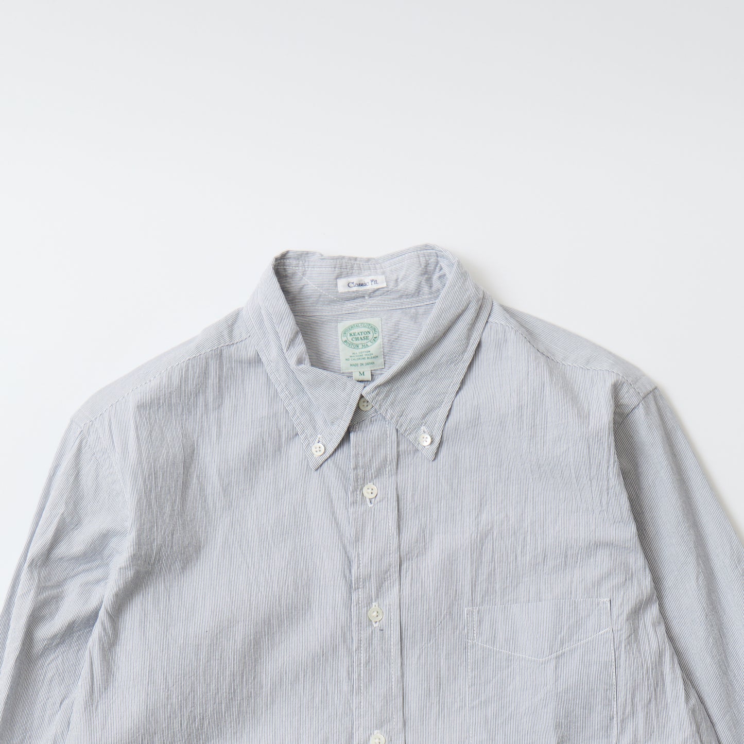 KEATON CHASE USA L/S CLASSIC FIT FULLOPEN BD SHIRT - CODE WEAVE STRIPE