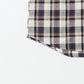 KEATON CHASE USA S/S PULLOVER BD SHIRT COTTON LINEN MADRAS CHECK - NAVY