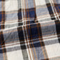 KEATON CHASE USA S/S PULLOVER BD SHIRT COTTON LINEN MADRAS CHECK - NAVY