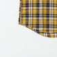 KEATON CHASE USA S/S PULLOVER BD SHIRT COTTON LINEN MADRAS CHECK - YELLOW