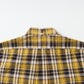 KEATON CHASE USA S/S PULLOVER BD SHIRT COTTON LINEN MADRAS CHECK - YELLOW