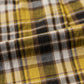 KEATON CHASE USA S/S PULLOVER BD SHIRT COTTON LINEN MADRAS CHECK - YELLOW