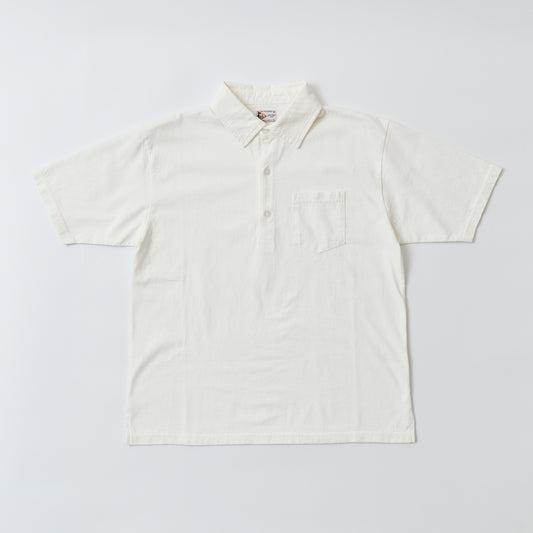 FELCO S/S POLO SHIRT W/3CAT EYE BUTTON 7oz 16SINGLE RUFFY JERSEY - 7 COLORS