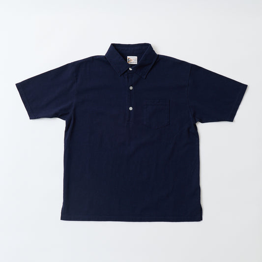 FELCO S/S POLO SHIRT W/3CAT EYE BUTTON 7oz 16SINGLE RUFFY JERSEY - 7 COLORS