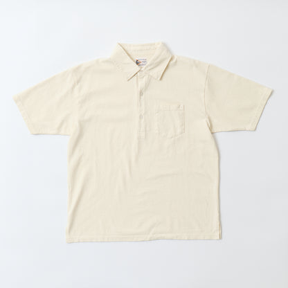 FELCO S/S POLO SHIRT W/3CAT EYE BUTTON 7oz 16SINGLE RUFFY JERSEY - 7 COLORS