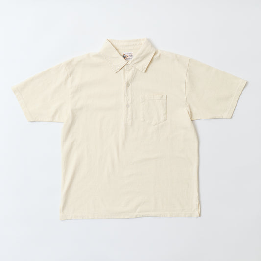 FELCO S/S POLO SHIRT W/3CAT EYE BUTTON 7oz 16SINGLE RUFFY JERSEY - 7 COLORS