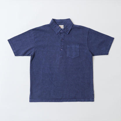 FELCO S/S POLO SHIRT W/3CAT EYE BUTTON 7oz 16SINGLE RUFFY JERSEY - 7 COLORS