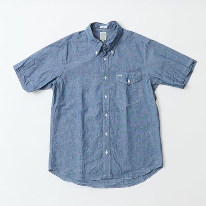 KEATON CHASE USA S/S CLASSIC FIT FULLOPEN B/D SHIRT - 5oz INDIGO CHAMBRAY