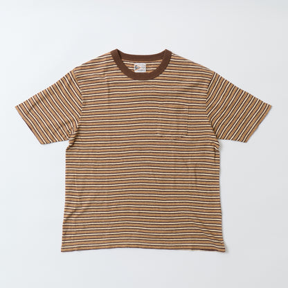 FELCO S/S CREW POCKET TEE - OLD PAPER STRIPE