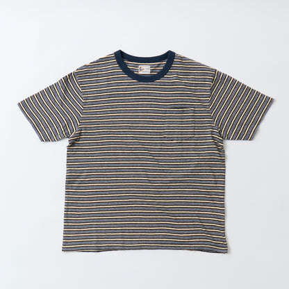FELCO S/S CREW POCKET TEE - OLD PAPER STRIPE