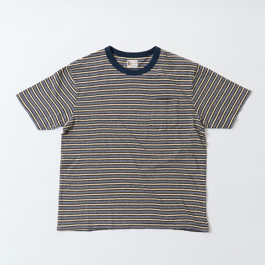 FELCO S/S CREW POCKET TEE - OLD PAPER STRIPE