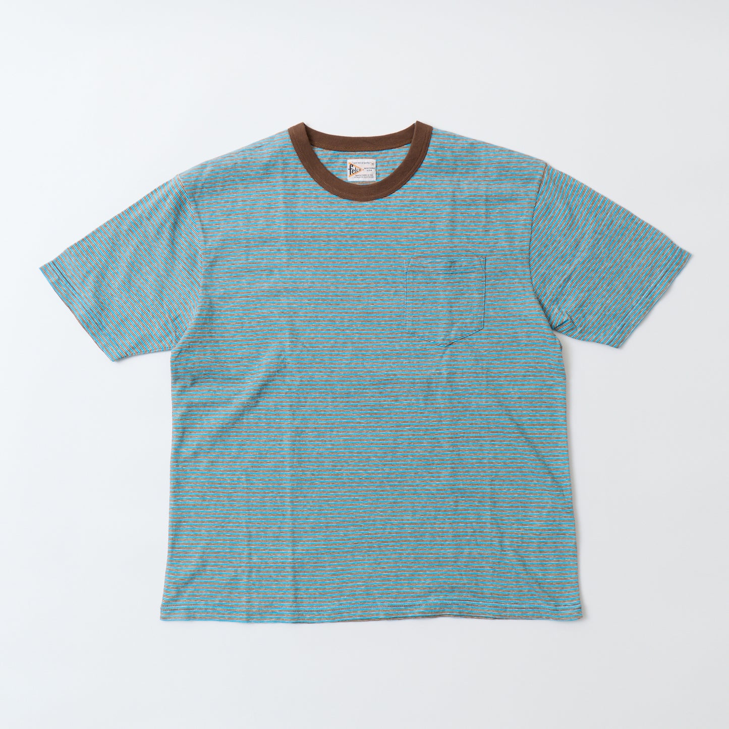 FELCO S/S CREW POCKET TEE - KAMOI STRIPE