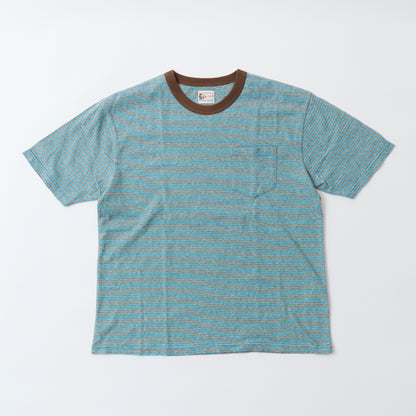FELCO S/S CREW POCKET TEE - KAMOI STRIPE