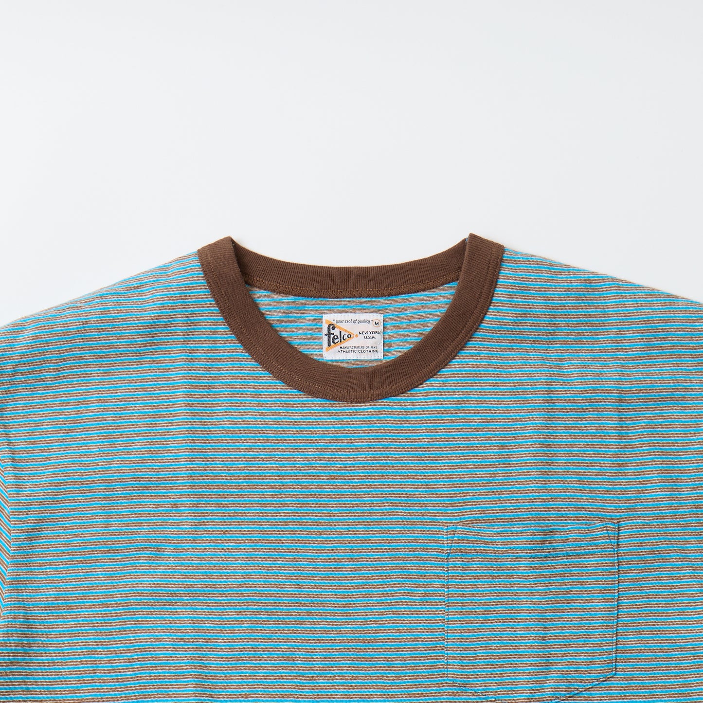 FELCO S/S CREW POCKET TEE - KAMOI STRIPE
