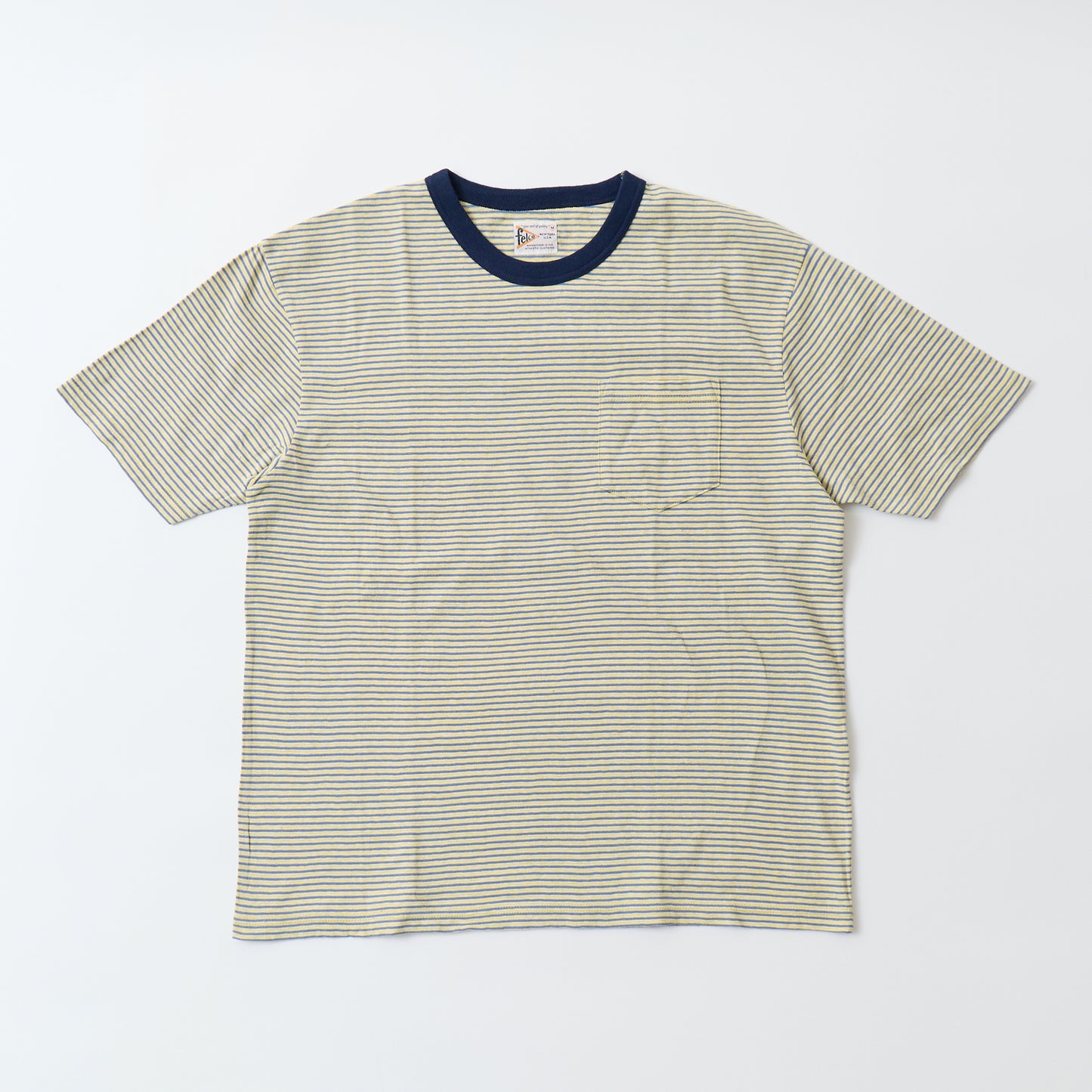 FELCO S/S CREW POCKET TEE - KAMOI STRIPE