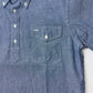 KEATON CHASE USA S/S CLASSIC FIT PULLOVER B/D SHIRT - 5oz INDIGO CHAMBRAY