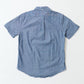 KEATON CHASE USA S/S CLASSIC FIT PULLOVER B/D SHIRT - 5oz INDIGO CHAMBRAY