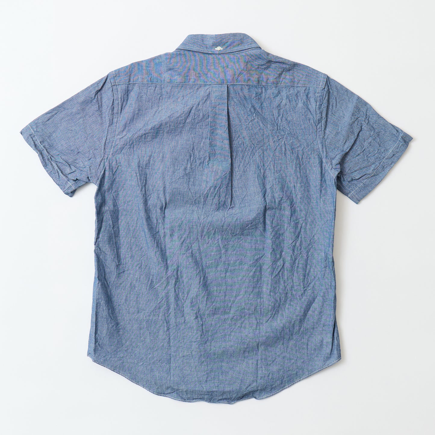 KEATON CHASE USA S/S CLASSIC FIT PULLOVER B/D SHIRT - 5oz INDIGO CHAMBRAY