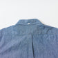 KEATON CHASE USA S/S CLASSIC FIT PULLOVER B/D SHIRT - 5oz INDIGO CHAMBRAY
