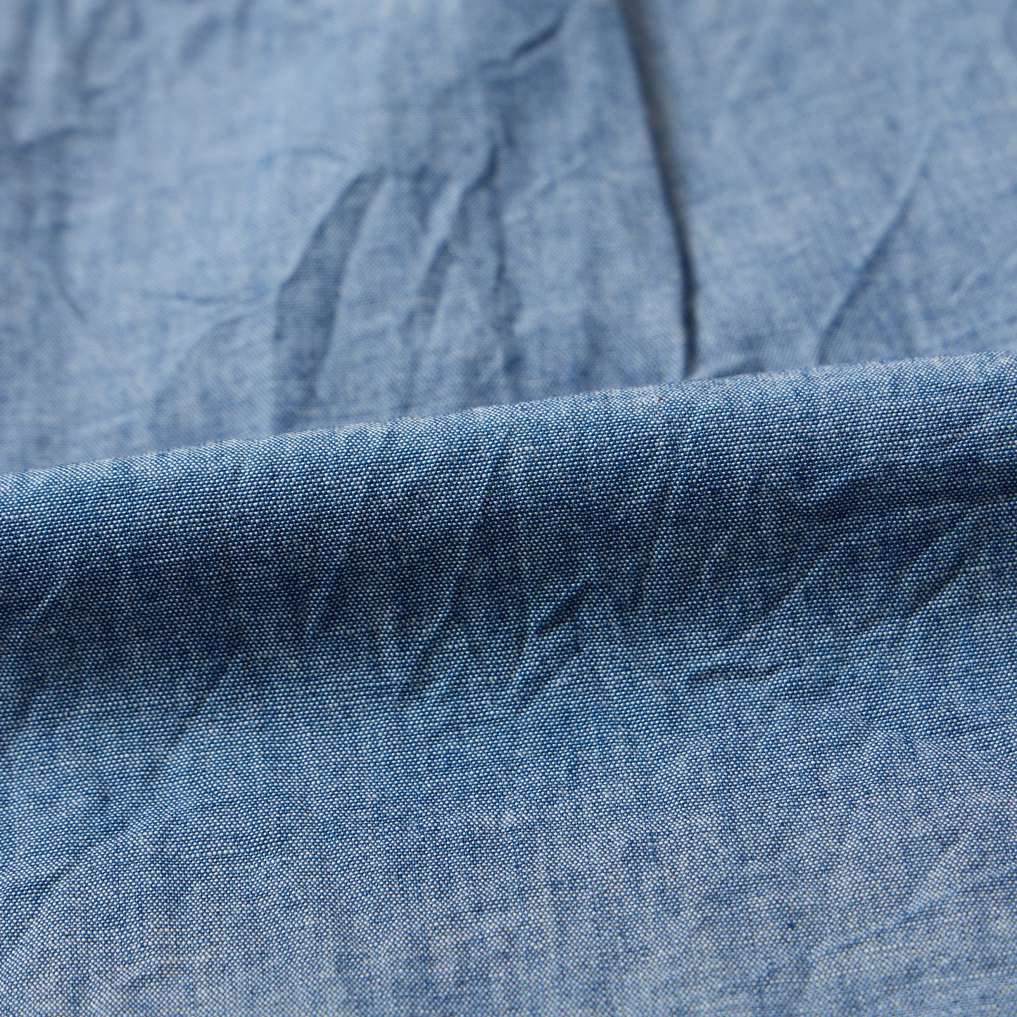 KEATON CHASE USA S/S CLASSIC FIT PULLOVER B/D SHIRT - 5oz INDIGO CHAMBRAY