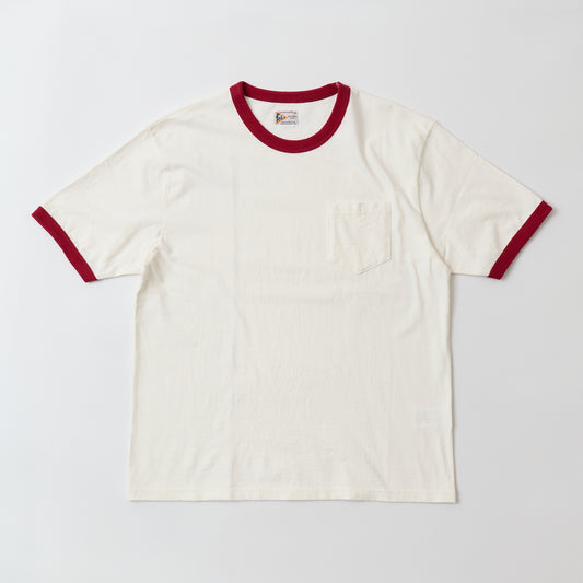 FELCO S/S RINGER POCKET TEE 8812 VINTAGE JERSEY - WHITE