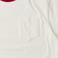FELCO S/S RINGER POCKET TEE 8812 VINTAGE JERSEY - WHITE