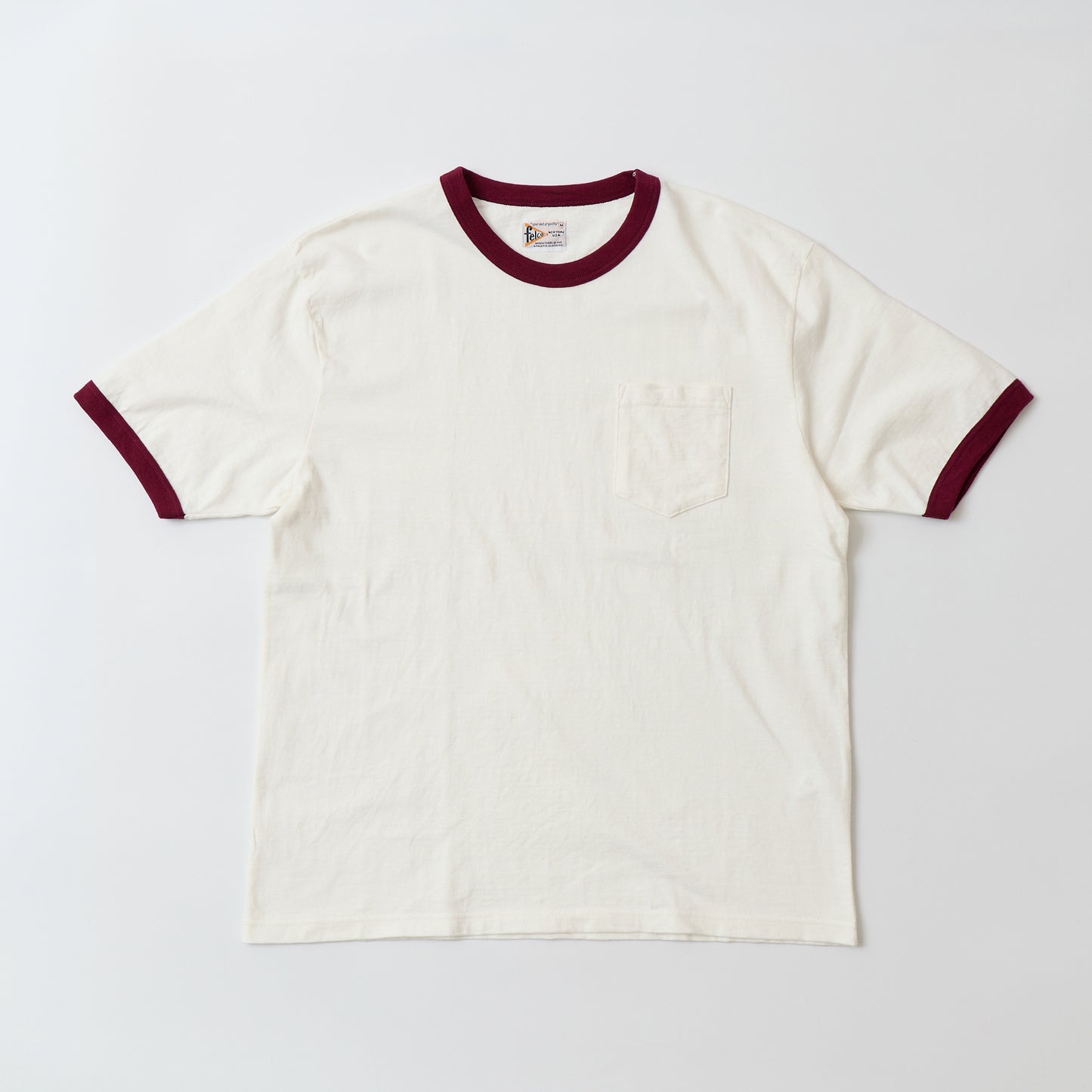 FELCO S/S RINGER POCKET TEE 8812 VINTAGE JERSEY - WHITE