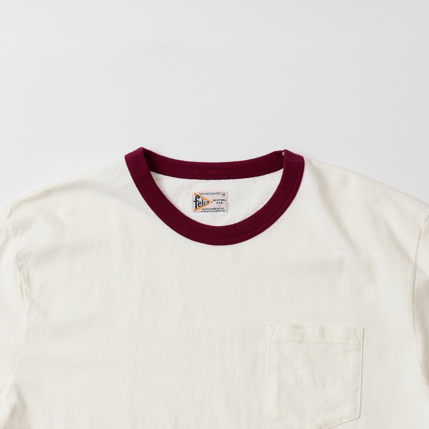 FELCO S/S RINGER POCKET TEE 8812 VINTAGE JERSEY - WHITE