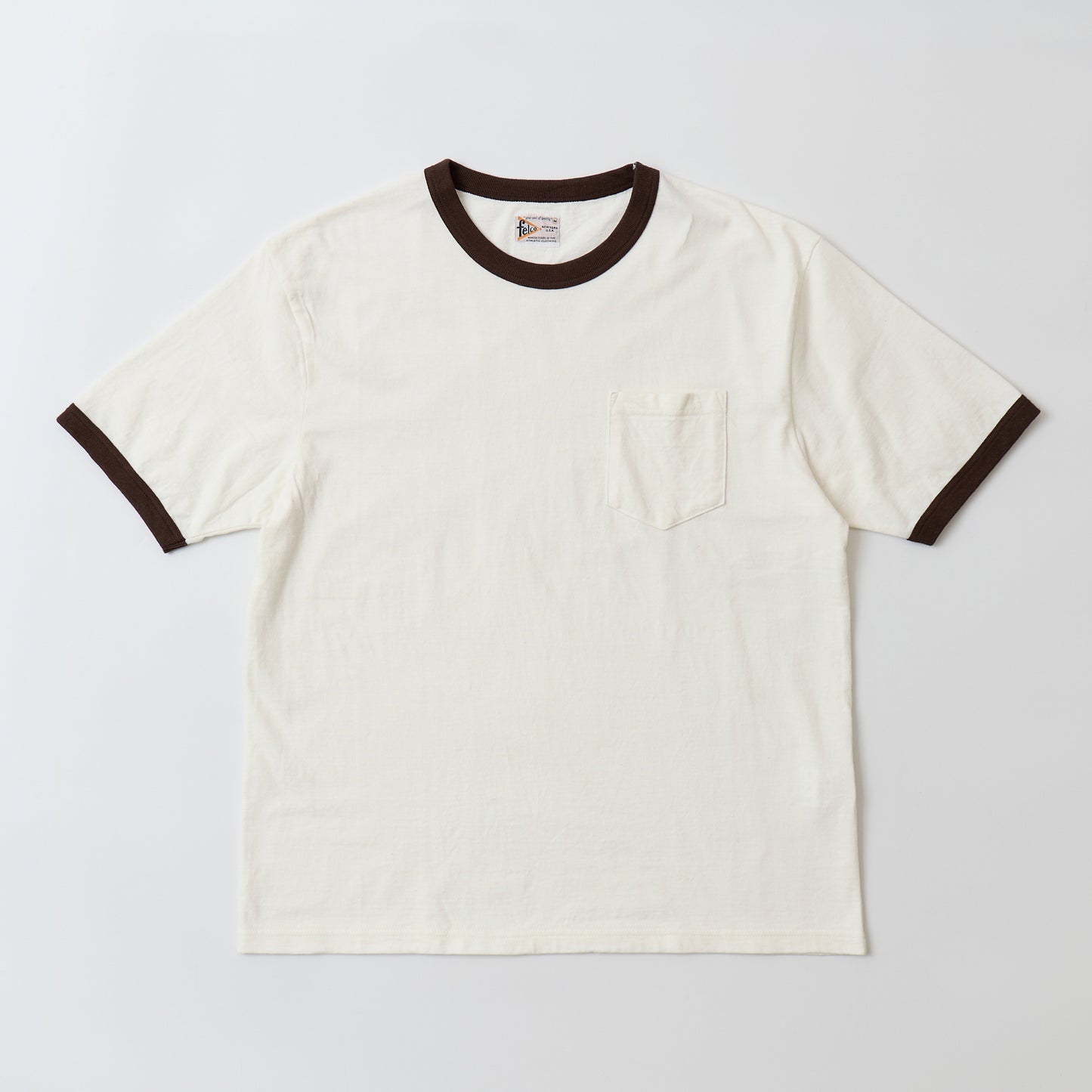 FELCO S/S RINGER POCKET TEE 8812 VINTAGE JERSEY - WHITE