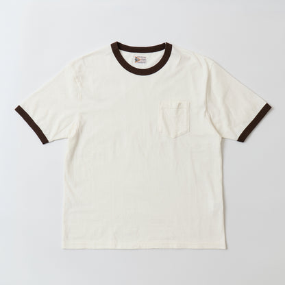 FELCO S/S RINGER POCKET TEE 8812 VINTAGE JERSEY - WHITE