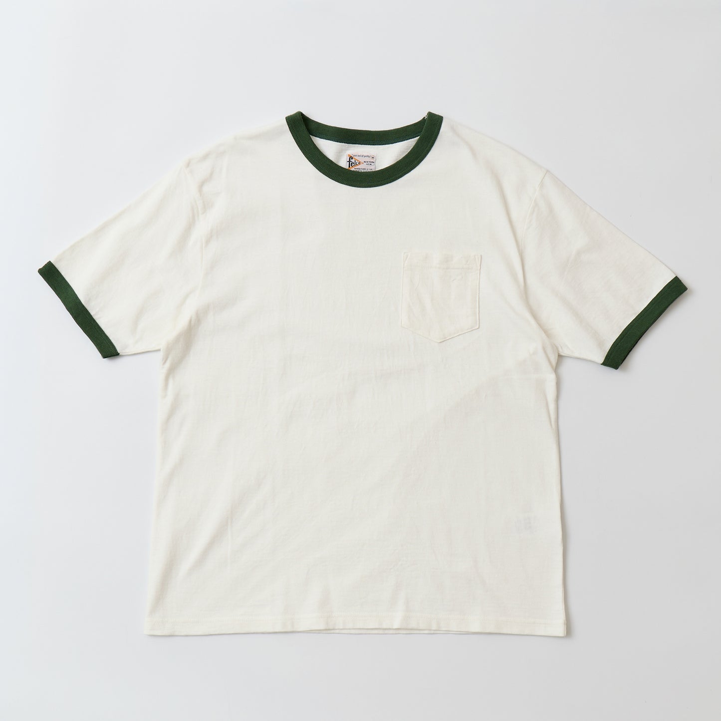 FELCO S/S RINGER POCKET TEE 8812 VINTAGE JERSEY - WHITE
