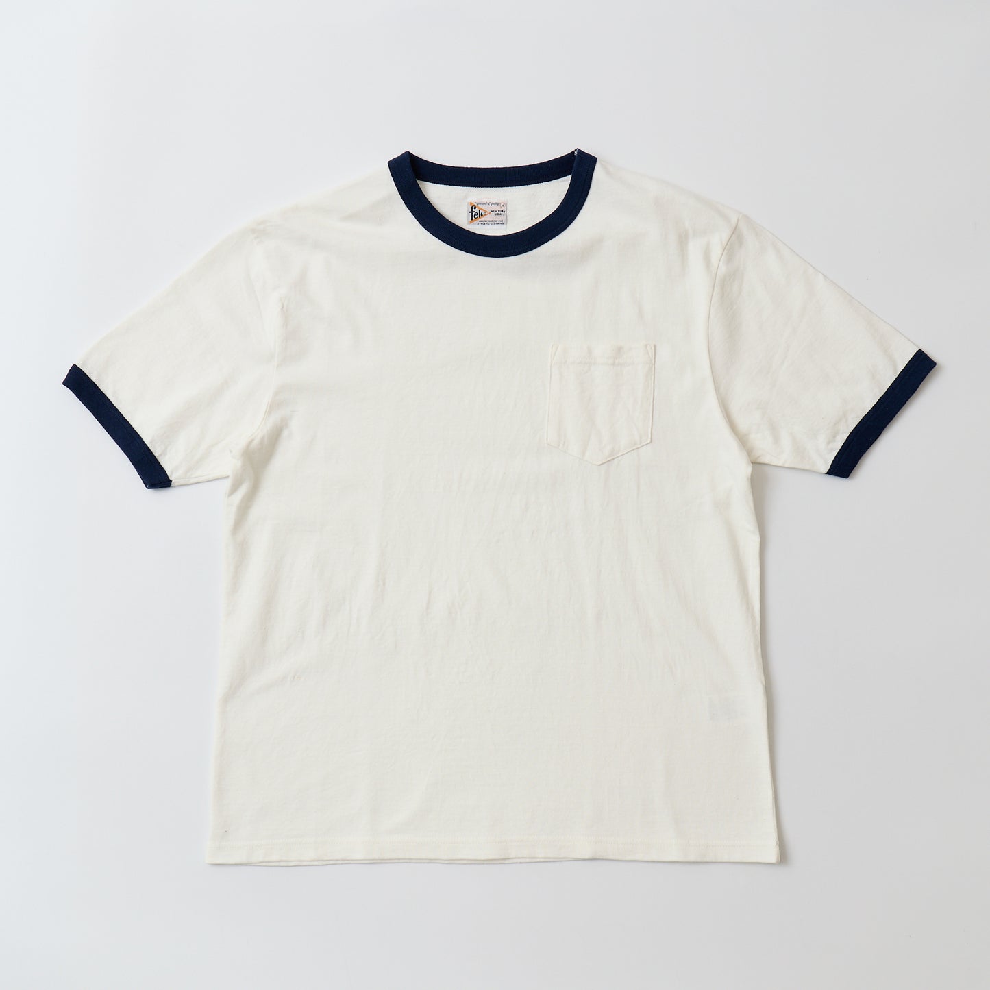 FELCO S/S RINGER POCKET TEE 8812 VINTAGE JERSEY - WHITE
