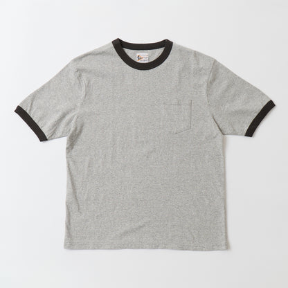 FELCO S/S RINGER POCKET TEE 8812 VINTAGE JERSEY - TWISTED GREY