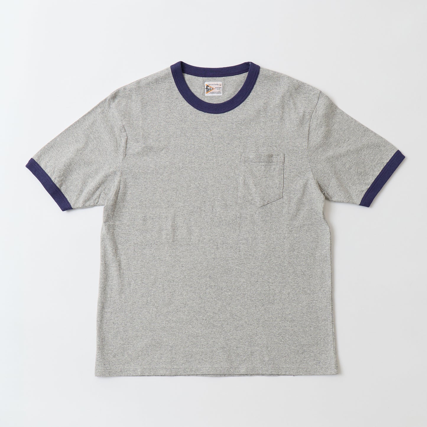FELCO S/S RINGER POCKET TEE 8812 VINTAGE JERSEY - TWISTED GREY