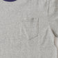 FELCO S/S RINGER POCKET TEE 8812 VINTAGE JERSEY - TWISTED GREY
